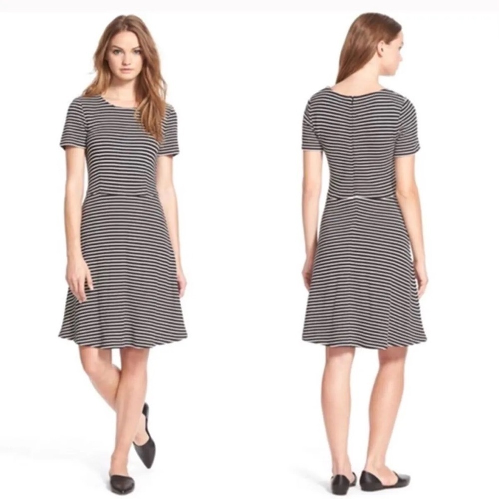 Madewell Black White Stripes Dress Size Small